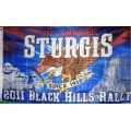 Флаг байкерский коллекционный "STURGIS 2011"